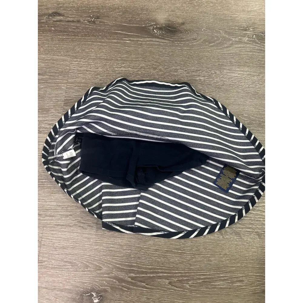 Polo Ralph Lauren Girls Striped Skort Size 4 Black White Nautical Ruffle